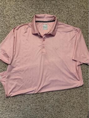 Callaway Opti-Dri light pink golf polo shirt